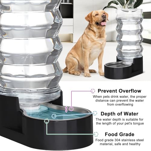 RIZZARI 9L Filtered Dog Water Dispenser: Large Capacity Multi Pet Solution