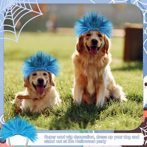 Huhumy 2 Pcs Blue Dog Wig Costumes, Halloween Thing Costume - Image 5