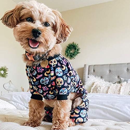 CuteBone Small Dogs Outfit Soft Puppy Onesies Pjs Dog Pajamas Pet Coat Cat Apparel Comfy Doggie Jumpsuit Bodysuit for All Seasons P73XS - Image 3