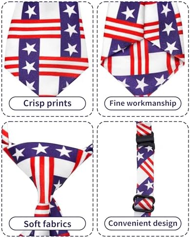 PET SHOW 10 Pack 4th of July Dog Ties Neckties XS for Small Dogs - Image 3