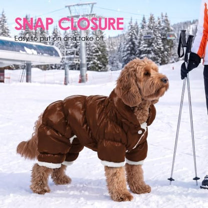 AOFITEE Dog Winter Coat Waterproof Dog Jacket Warm Fullbody Dogs Snowsuit - Image 6