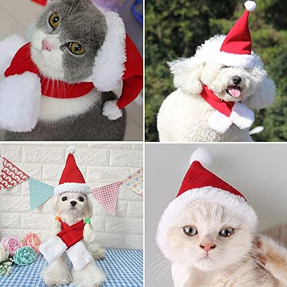YUJUN 2PCS Cat Christmas Pet Costume for Kitten Christmas Costume Supplie - Image 6
