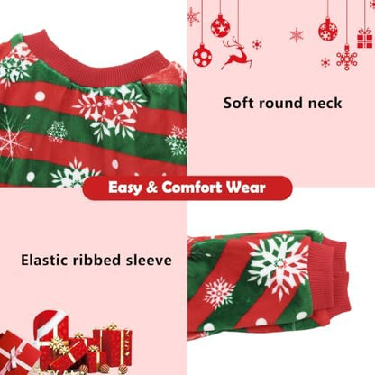 CuteBone Small Dogs Outfit Soft Puppy Onesies Pjs Christmas Dog Pajamas Pet Coat Cat Apparel Comfy Doggie Jumpsuit Bodysuit for All Seasons P355XS - Image 3