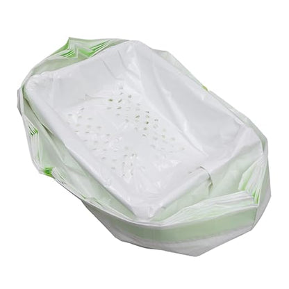 HANABASS 21pcs Cat Litter Filter Pouches Cat Waste Disposal Bags for Easy Cleaning White for Pet Owners and Litter Management