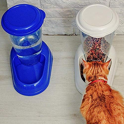 Ferplast Dry Food Dispenser for Dogs and Cats 3 Liter Zenith Practical pet Feeder Food Dispenser Biscuits for Animals, Transparent Tank with lid, Non-Slip Bottom, 20,2 x 29,2 x h 28,8 cm White