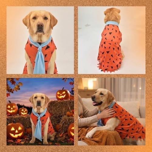 Halloween Small Large Dog Caveman Costume Stone Age Outfit,4XL - Image 7
