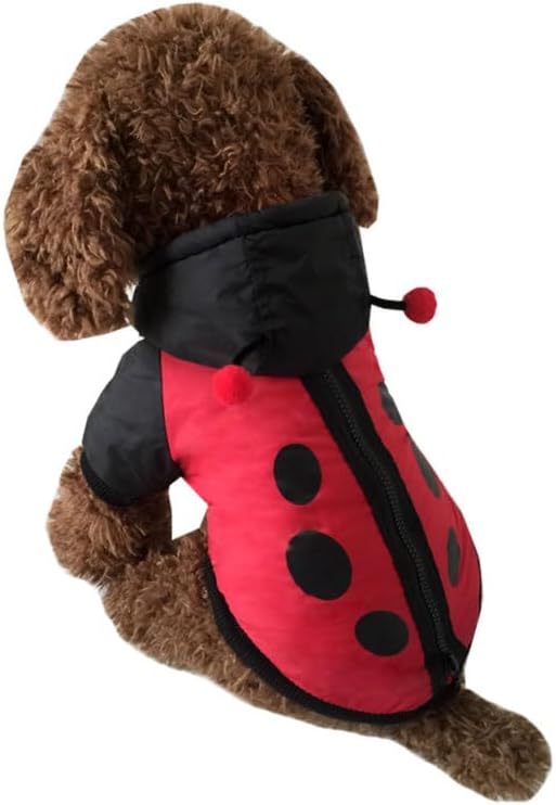 Abaodam Ladybug Dog Cat Costume for Halloween, Small Pet Ladybug Costume - Image 6