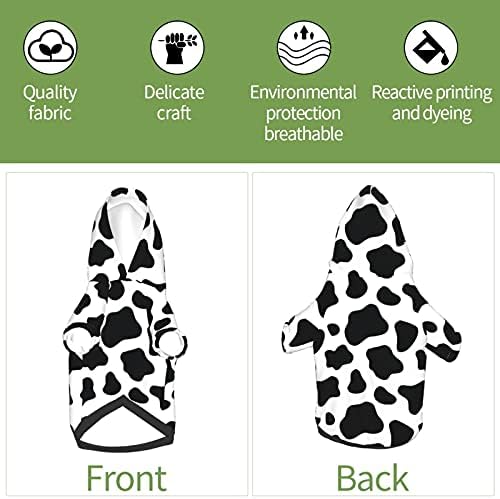 Fashion Pet Dog Cat Hoodies,Cow Print Pet Clothes Puppy Winter Sweatshirt Warm Sweater Coat Jacket XL - Image 6