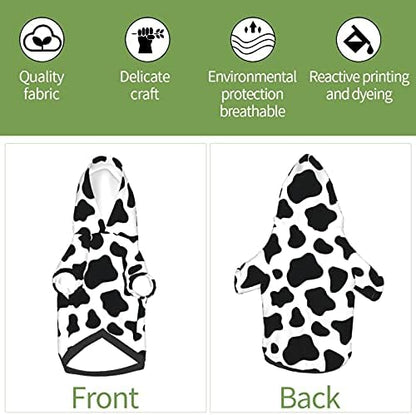Fashion Pet Dog Cat Hoodies,Cow Print Pet Clothes Puppy Winter Sweatshirt Warm Sweater Coat Jacket XL - Image 6