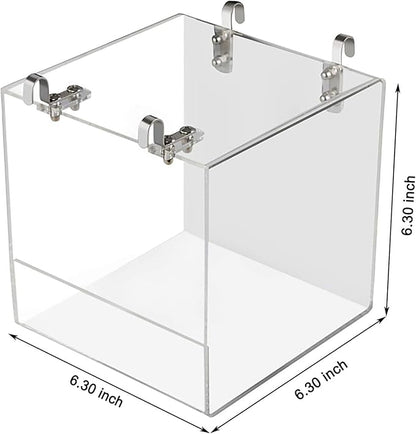 Hanging Bird Bath Cube Bird Bathtub Bath Shower Box Bowl Cage Accessory for Bird Canary Budgerigar Parrots Crested Myna Cockatiel, Big