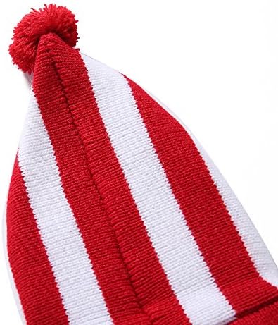S-Lifeeling Red and White Striped Dog Sweater Holiday Halloween Christmas Pet Clothes Soft Comfortable Dog Clothes - Image 4