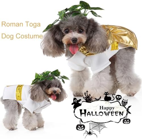 Roman Toga Dog Halloween Costumes, Pet Dog Costume Fashion Cosplay Clothes Dress Outfit for Small Medium Dogs Christmas Special Events Photo Props Dress up Accessories X-Large - Image 4