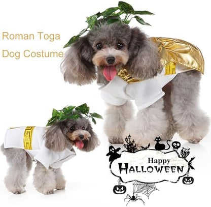 Roman Toga Dog Halloween Costumes, Pet Dog Costume Fashion Cosplay Clothes Dress Outfit for Small Medium Dogs Christmas Special Events Photo Props Dress up Accessories X-Large - Image 4