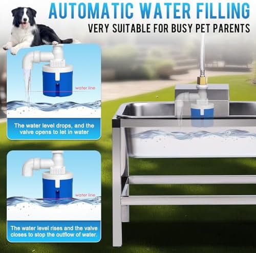 3Gal Automatic Dog Water Bowl Dispenser for Large Dogs Outdoor