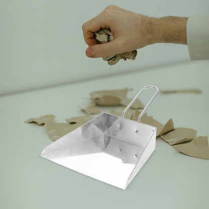 Amosfun Stainless Steel Handheld Dustpan Heavy Duty Mini Dust Pan for Kitchen Table Pet Waste Outdoor Cleanup Tool 5.5X4.3 Inches