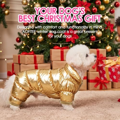 AOFITEE Dog Coat Waterproof Dog Jacket Fullbody Dogs Winter Coat Snowsuit - Image 5