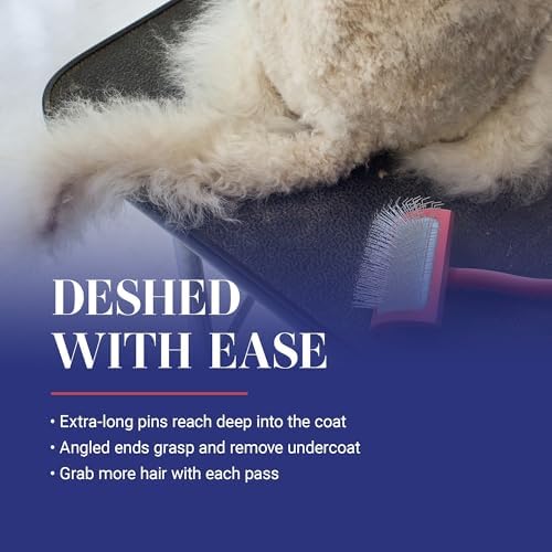 Chris Christensen Big G Dog Slicker Brush, Groom Like a Professional, Fluff Detangle Style, Saves Time Energy, Made in Germany, Coral, Medium - Image 5