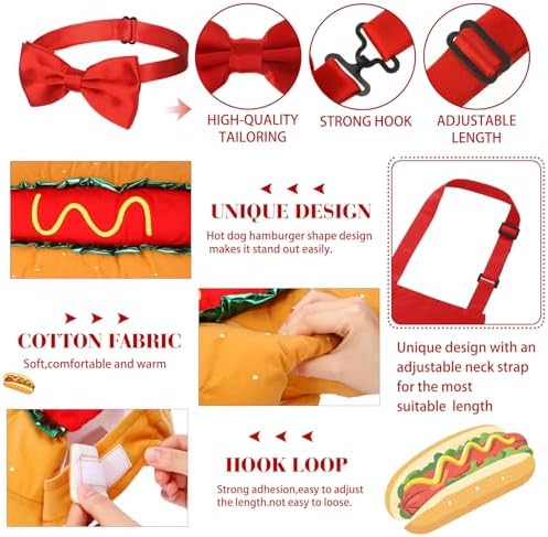 5 Pcs Adult Waiter with Hot Dog Costume - Image 3