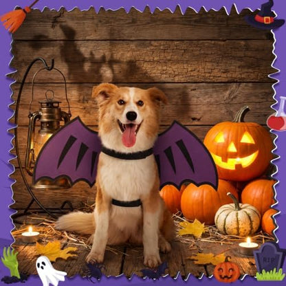 Dog Dragon Wings, Halloween Dragon Costume for Dog Cat, Purple, L - Image 4