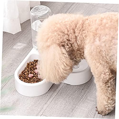 VANZACK Automatic Water Feeding Bowl Pet Water Feeder and Food Feeder for Cats and Dogs Smooth Plastic Drinking Tool 8.26 X 8.26 X 8.18 in Home Decor