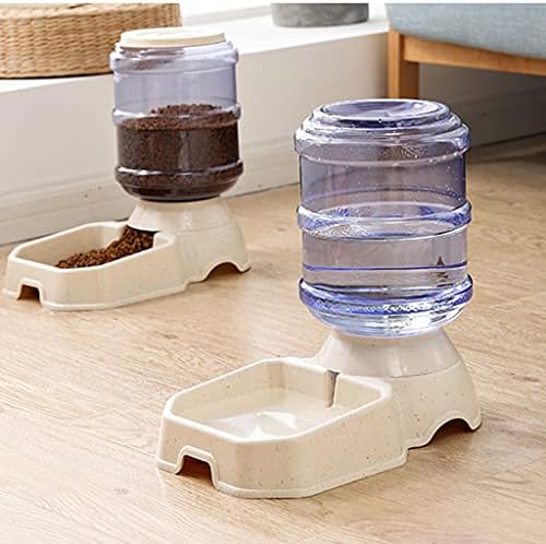 Automatic Waterer Food Feeder 3.8 L Water Dispenser 8 Lbs Auto Feeder Fed for Small Medium and Large Cats Dogs