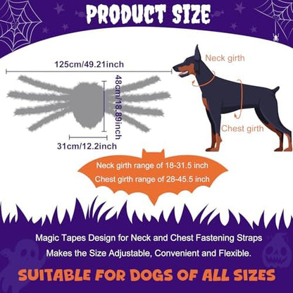 OurWarm Large Dog Halloween Costumes, 64 LED Spider Costume for XL Dogs - Image 2