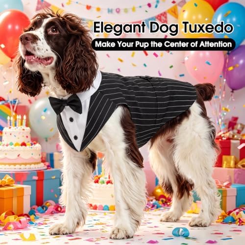 Kuoser Dog Tuxedo, Dog Suit and Bandana Set, Dogs Costume with D-Ring - Image 6