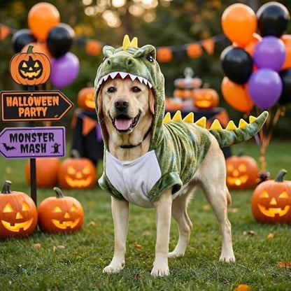Halloween Large Dog Dinosaur Costume T-Rex Dino Outfit,8XL - Image 3