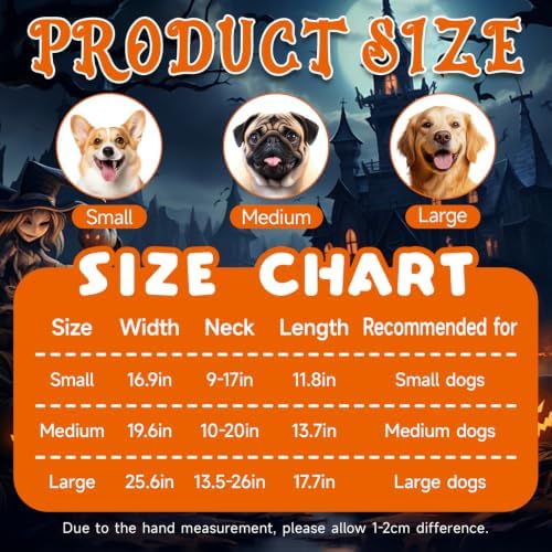 Dog Halloween Costumes, Adjustable Dog Vampire Cloak Costume Devil Vampire Cloak Cape Halloween Costumes with Medal for Small Medium Large Dogs Halloween Party Cosplay Outfit(L) - Image 2