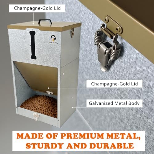 60 lb Automatic Dog Feeder Outdoor Gravity Feeder for Large Dogs