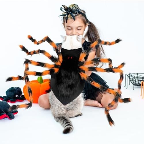 Halloween Spider Dog Costume with 64 Led for Medium Large Dog Pet Cosplay - Image 6