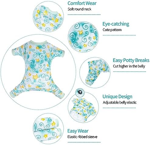 CuteBone Small Dogs Outfit Soft Puppy Onesies Pjs Dog Pajamas Pet Coat Cat Apparel Comfy Doggie Jumpsuit Bodysuit for All Seasons - Image 2