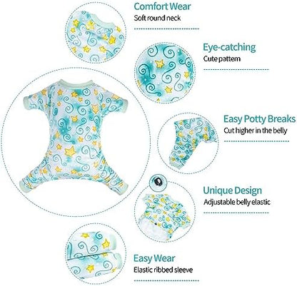 CuteBone Small Dogs Outfit Soft Puppy Onesies Pjs Dog Pajamas Pet Coat Cat Apparel Comfy Doggie Jumpsuit Bodysuit for All Seasons - Image 2