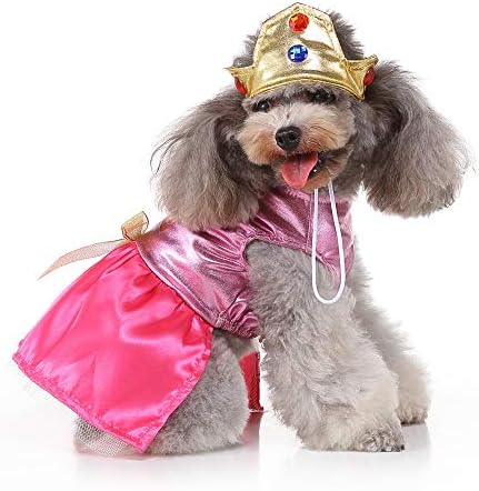 Princess Dog Costume Pink Princess Dress Halloween Queen Cosplay Costume by Coppthinktu