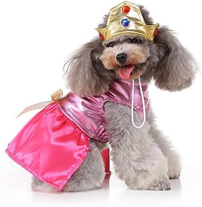 Princess Dog Costume Pink Princess Dress Halloween Queen Cosplay Costume by Coppthinktu