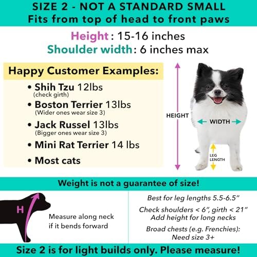 Pandaloon Dog Halloween Costume - As Seen on Shark Tank - Patented - Funny Costume with Arms for Small and Medium Dogs and Cats (Panda, Size 2(15-16 in Height at TOP of Head,Girth<16 in)) - Image 4