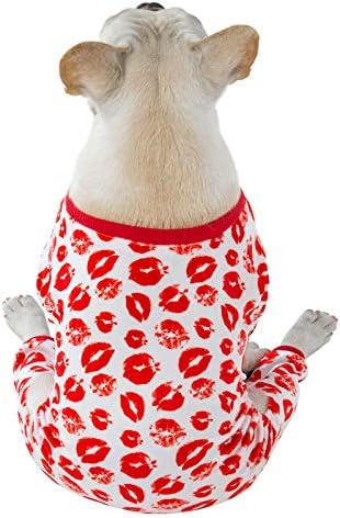 CuteBone Dog Pajamas Valentines Costumes Fleece Pet Clothes Puppy Onesie Winter Holiday Cute Cat Jammies Keep Your Pet Warm in The Cold Weather P116S - Image 3