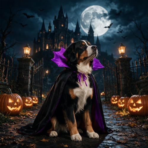 Vampire Cloak Dog Halloween Costumes for Large XL Dogs Dog Devil Cape - Image 7