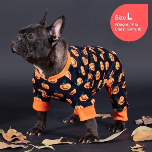 KYEESE Halloween Dog Pajamas for Medium Large Dog Onesie with Pumpkin Print - Image 6