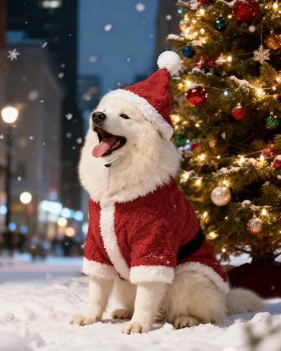 CuteBone Christmas Dog Costumes for Small, Medium, Large Dogs – Santa Claus Pet Cosplay Outfits | Cute Puppy Costume for Holiday Party, Dress-Up, Photo Shoots GBZ05-4XL - Image 6