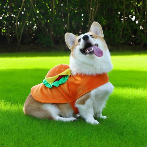 Huhumy Halloween Dog Costume Hamburger Outfit Medium Large Dogs Party,M-L - Image 5