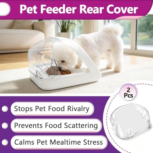 2 Pcs Pet Feeder Rear Cover Compatible with SureFeed Pet Feeder & Connect