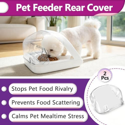 2 Pcs Pet Feeder Rear Cover Compatible with SureFeed Pet Feeder & Connect