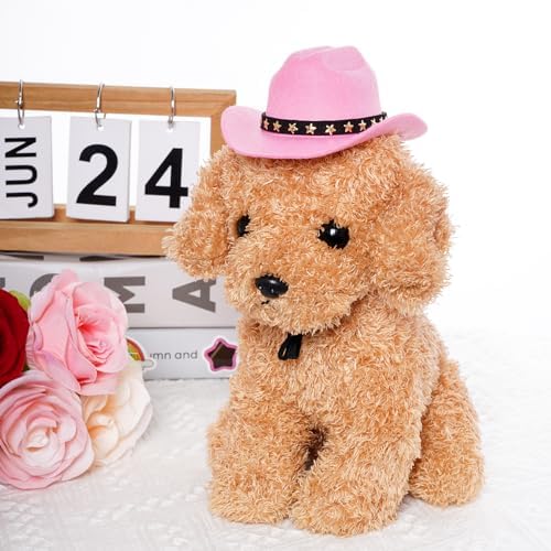 choyaxo Pet Cowboy Costume Cosplay Cap Halloween Costumes for Dogs Cat Pet Party Decoration Mini Cowboy Hat (Pink, Medium) - Image 4