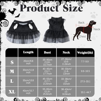 Coume 3 Pcs Halloween Dog Costumes for Dog with Belt and Wig, M - Image 2