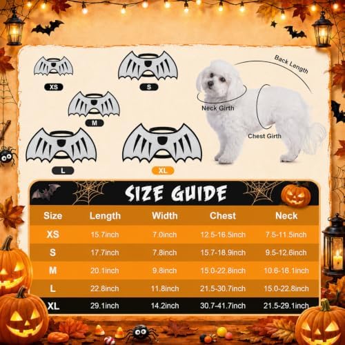 Dog Dragon Wings, Halloween Dragon Costume for Dog Cat, Silver, XL - Image 3