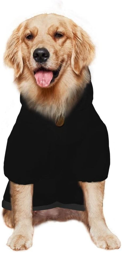Custom Dog Hoodie Personalized Photo Text Logo Name Dog Clothes, Soft & Warm for Puppy Sweatshirt Hooded for Small Medium Large Dogs Girl/Boy Cats/Kitten, 1PC, Blank Black, S