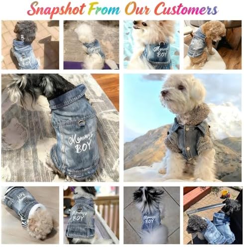 Mommy's Boy Dog Jeans Jacket,Pet Overalls Denim Coat,Puppy Clothes(XL) - Image 5