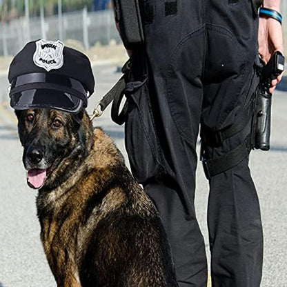 Yewong 2-Piece Pet Police Costume Accessory Set - Dog & Cat Police Hat with Necktie & Dress Up Kit for Halloween & Christmas Cosplay - Image 6