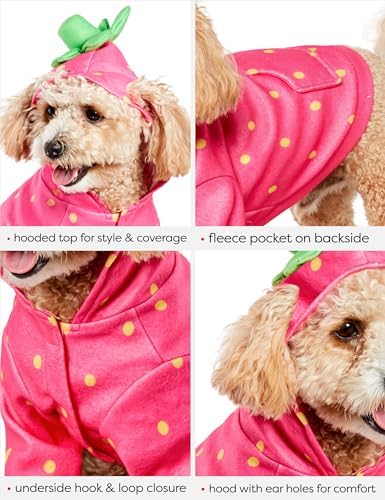 Rubies Strawberry Pet Hoodie Costume for Dogs or Cats, XL - Image 4